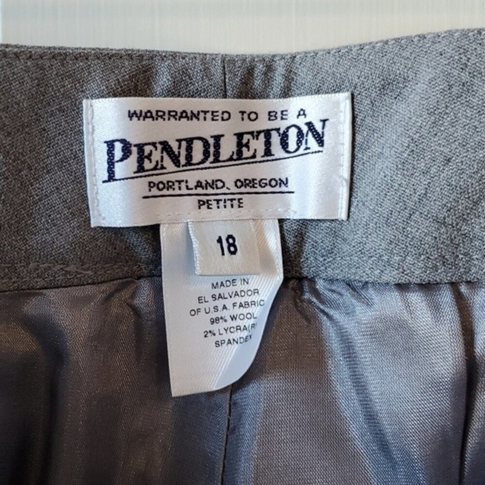 Pendleton Gray Wool Classic Straight Leg Pants Sa… - image 5